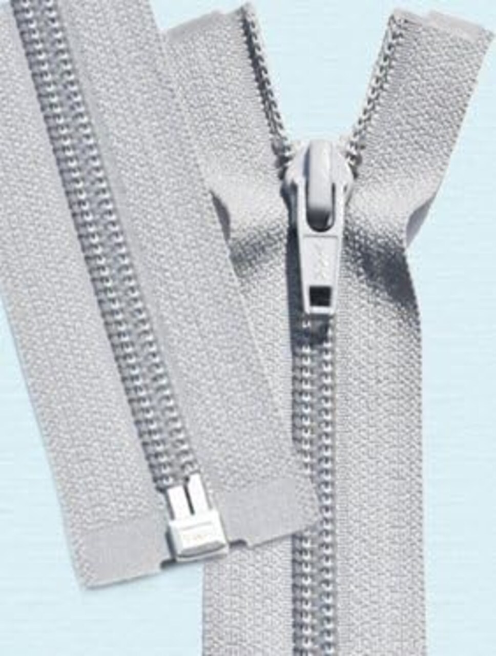 30" Light Weight Jacket Zipper ~ YKK #5 Nylon Coil Separating Zippers - 119 Lite Grey (Pack of 1 Zipper) Made in USA